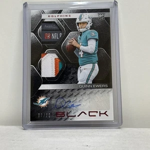  2025 Panini Black FOTL Quinn Ewers RPA /20 Dolphins RC Laundry Tag Patch - Picture 1 of 3
