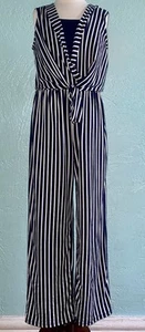 Monteau Jersey Striped Romper Jumpsuit Dress Sz 8-10 Zara M - Picture 1 of 4