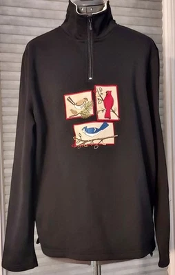 Breckenridge Sweater Womens XLarge Sweatshirt Birds Cardinal Finch Bluejay - Image 1 of 4