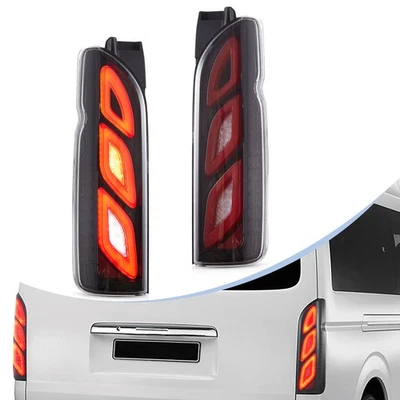 VLAND Tail Lights for 2005-2018 Toyota Hiace Van LED Lamps Animation Clear Set - Image 1 of 4