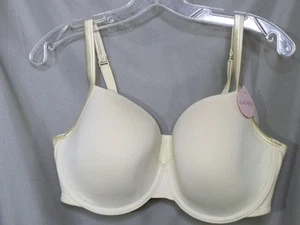NEU Cacique Damen T-Shirt-BH Größe 40DDD elfenbeinfarben leicht gefüttert - Bild 1 von 6