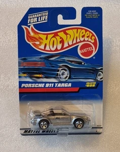 Hot Wheels Porsche 911 Targa 1997 Silver 1:64 Scale Blue Card Sealed Rare *MINT* - Picture 1 of 2