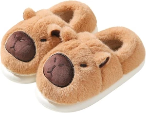 XIAPIA Plüsche Hausschuhe Damen Winter Capybara, Flauschige Pantoffeln Süß - Bild 1 von 7