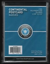 (500) CSP Continental Size Postcard Sleeves Archival Quality For Larger Cards