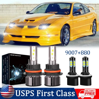 For Pontiac Sunfire 2000-2002 4PC LED Headlight High/Low Fog Light Bulbs Combo - Image 1 of 4