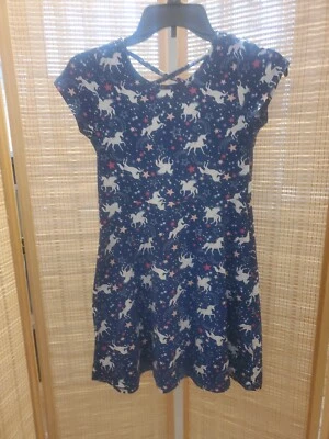 Vestido Aeropostale PS Niñas Talla 12 Multicolor Unicornio Manga Corta  Foto 1 de 4