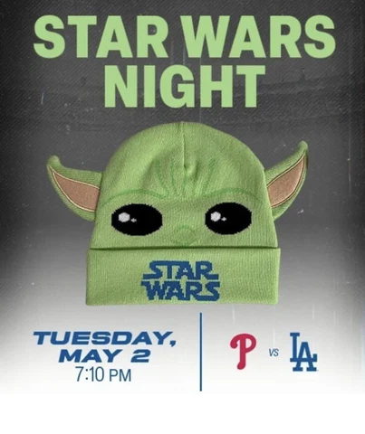 Los Angeles Dodgers Star Wars Night Yoda Beanie Special Ticket Giveaway 5/2/2023 Cover