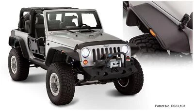 Bushwacker FF Jeep Flat Sty 4Pc Fits: 2007-2017 Jeep Wrangler; 2018 Jeep Wrangle Foto 1 de 4