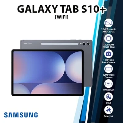 Samsung Galaxy Tab S10+ Android PC Tablet (Wi-Fi/Grey/12GB+256GB/Octa Core) - Image 1 of 4