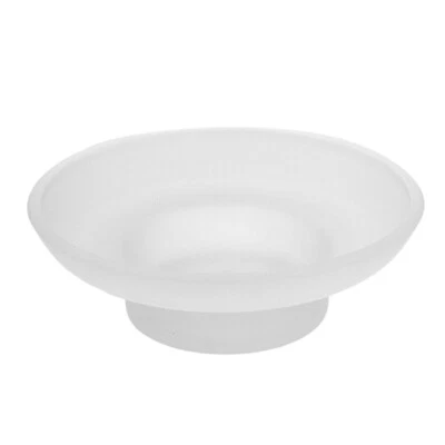 Soap Dish Round Frosted Glass Replacement Spare Soap Holder Clear Soap Bar For