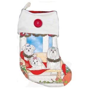 Maltese Christmas Stocking - Picture 1 of 1