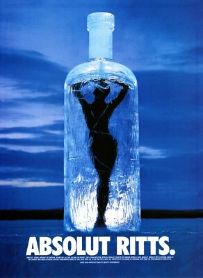 ABSOLUT RITTS VODKA  AD 1997 VERY RARE OUT OF PRINT - Image 1 of 2