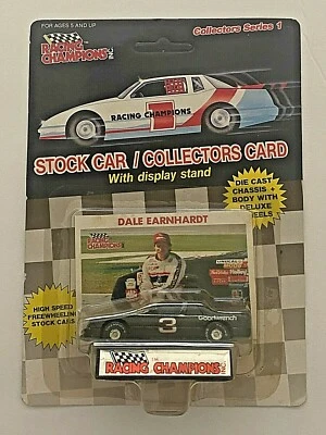 Racing Champions #3 Dale Earnhardt Stock Car/Collectors Card Die Cast with stand - Image 1 of 4