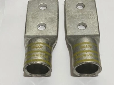 YELLOW  DIE L115 - YA44L2NTCFX  COPPER COMPRESSION CRIMP TERMINAL (Lot of 2) - Image 1 of 3