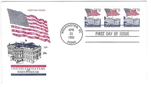 Farnam  FDC  1992  29c  Flag Over White House   PNC 5     Sc# 2609 - Picture 1 of 1