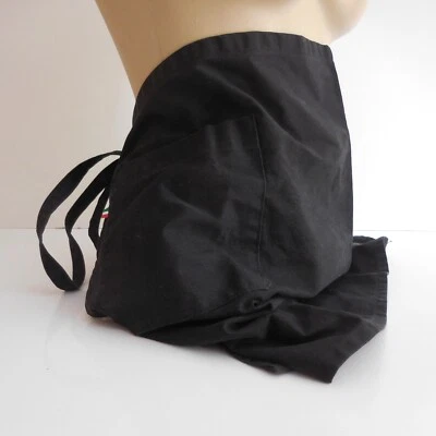 Tablier vêtement cuisine noir design Restauration vintage made in ITALY N4297 - Photo 1/4