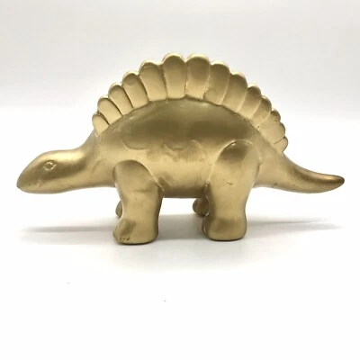 Maceta de cerámica Stegosaurus de dinosaurio dorado maceta suculentas maceta Foto 1 de 4