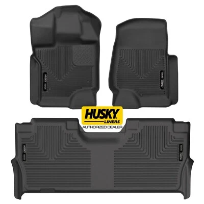 HUSKY WeatherBeater Front Rear Floor Mats for 15-25 FORD F150 SuperCrew Crew Cab - Image 1 of 4
