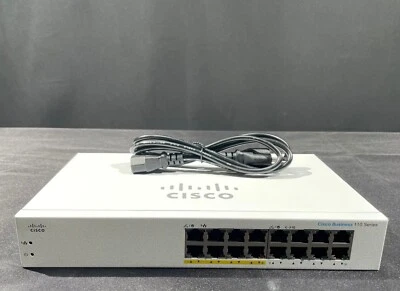 Cisco Business 110 Series CBS110-16PP  16 Port PoE Gigabit Ethernet Switch - Image 1 of 4