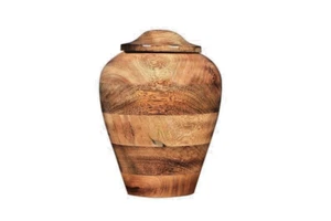 Designer Solid Wooden Ashes Cremation Urns Human Funeral Storage Box - Picture 1 of 4