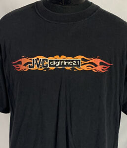 Vintage JVC T Shirt digifine 2.1 Promo Tee 2001 Logo Crew Short Sleeve Mens XL