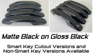 Matte Black on Gloss Black Door Handle Covers 2023 - 2025 Chevy Colorado - Picture 1 of 7
