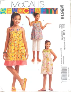 McCall's Sew Crafty M5616 Sewing Pattern Size Girl 7-8-10-12-14 - Picture 1 of 3