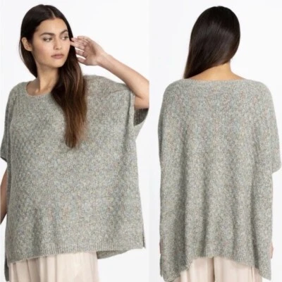 Poncho Johnny Was Calme Basket Weave NUEVO CON ETIQUETAS COLOR SAG salvia talla O/S Foto 1 de 4