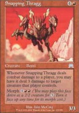MTG magic cards 2x x2 Light Play, English Snapping Thragg Onslaught