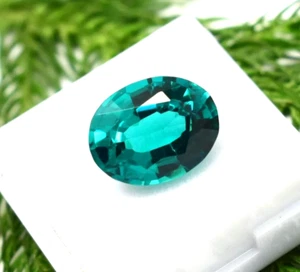 NEW!!! Natural Oval Cut D Green Sapphire 10.35 Ct Loose Certified Gemstone - Picture 1 of 8