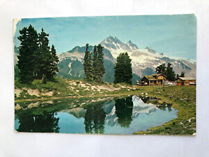 Carte postale vintage tête diamant chalet Garibaldi Peak Colombie-Britannique