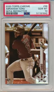 Topps Abraham Toro Sepia 2020 cromo refractor #56 radiocontrol PSA 10 gemas como nuevo novato - Imagen 1 de 1