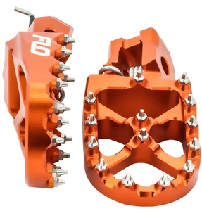 KTM ORANGE PRO SERIES WIDE FOOT PEGS FITS KTM 1999 2015 65 125 SX250F SX450F - Picture 1 of 3