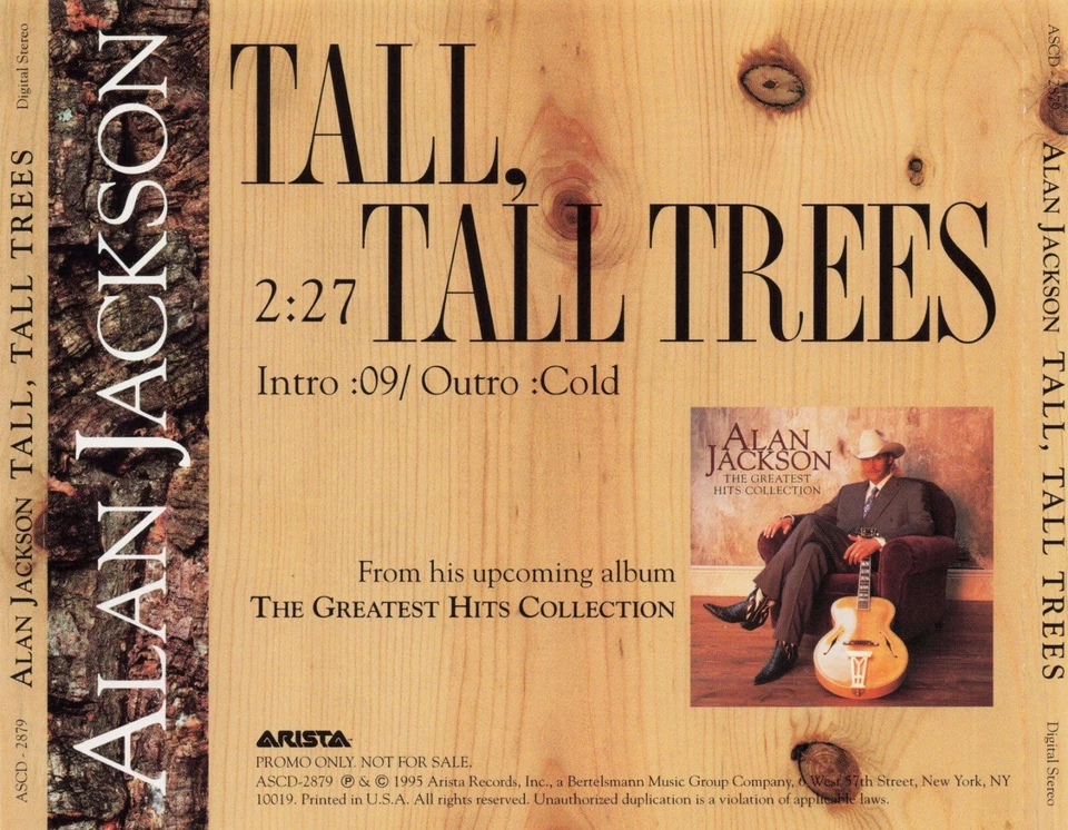 Alan Jackson - Tall, Tall Trees  - PROMO CD Single - Image 1 of 1