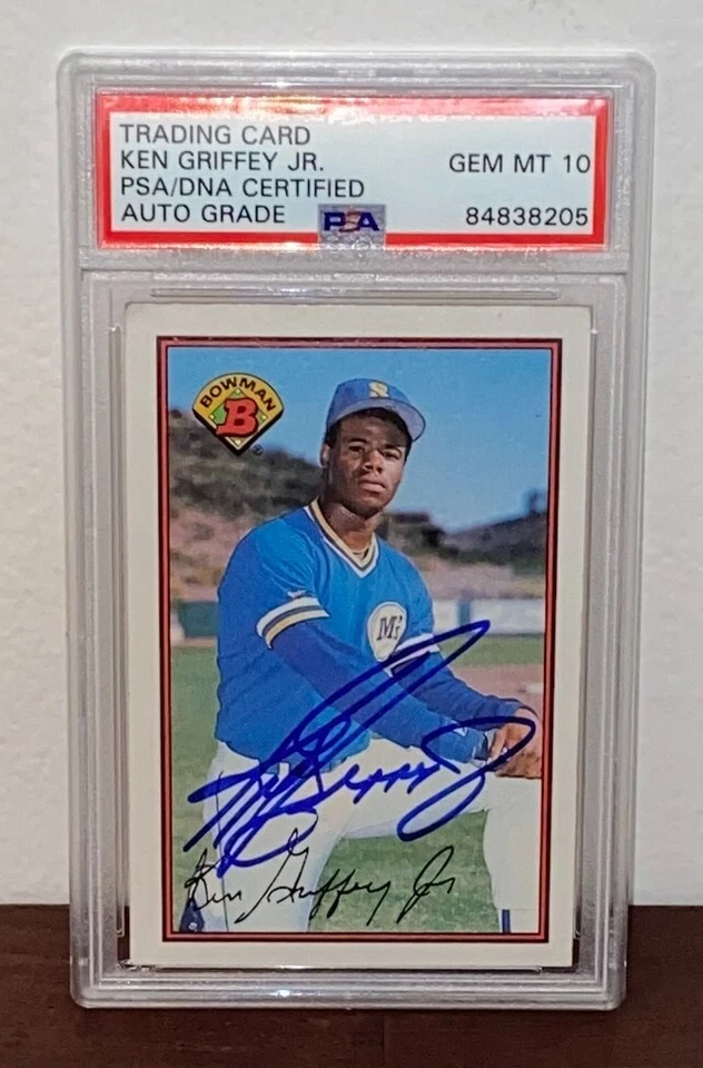 Ken Griffey Jr 1989 Bowman Autograph Rookie Card #220 PSA DNA 10 - Image 1 of 1