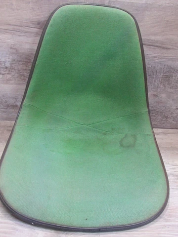 Vintage  Herman Miller Fiberglass Side Chair With Green  Upholstery Mid Century Cover