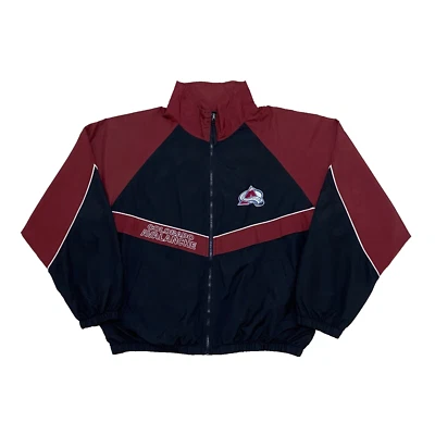 Vintage 90s LOGO ATHLETIC NHL Colorado Avalanche Jacket Mens Size L Black Red - Image 1 of 4