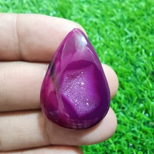 100% Natural Window Druzy Agate Pear Shape 41.30 Carat Gemstone For Jewelry - Picture 1 of 6