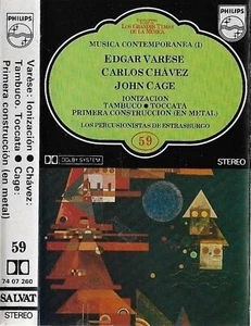 Varèse Chávez Cage Ionización Tambuco Toccata Primera CASSETTE ALBUM Salvat 59 - Picture 1 of 10