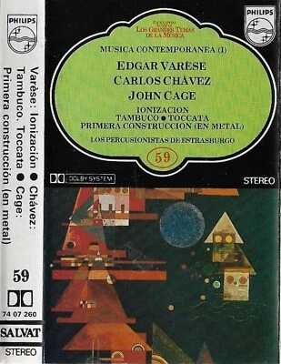 Varèse Chávez Cage Ionización Tambuco Toccata Primera CASSETTE ALBUM Salvat 59 - Image 1 of 4