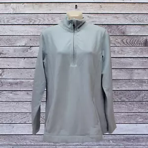Eddie Bauer - Women's Henley Sweatshirt Large Blue 1/4 Zip Collar Long Sleeves L - Picture 1 of 5