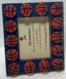 Zappo Plastic frame w/ raised basketball around frame. 3" x 2" photo - Picture 1 of 4