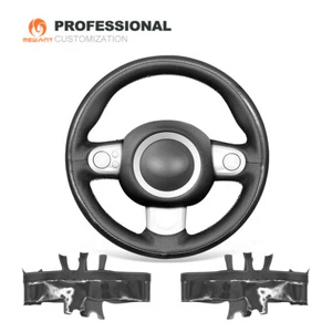 PU Carbon Fiber Genuine Leather Car Steering Wheel Cover for Mini Cooper Clubman - Bild 1 von 8