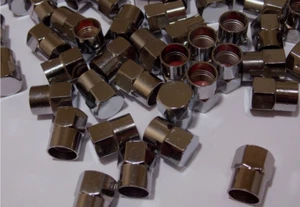 Tapa de vástago de válvula de falda larga de plástico cromado TPMS 100 piezas - Imagen 1 de 1