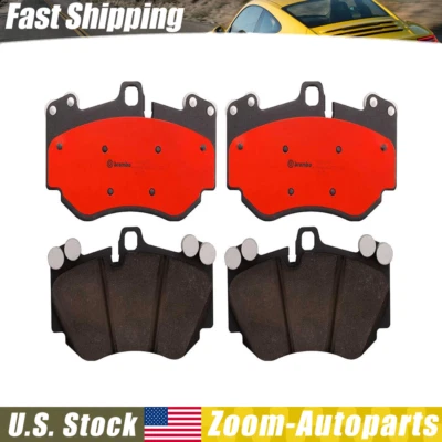 Juego de pastillas de freno ranuradas de cerámica delanteras NAO Brembo para Porsche Cayenne Audi R8 RS5 Brembo Foto 1 de 3