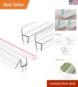 Frameless Shower Door Seal Set 4 Pack x 78 Inch HDM Glass Shower Door Bottom ... - Picture 1 of 10