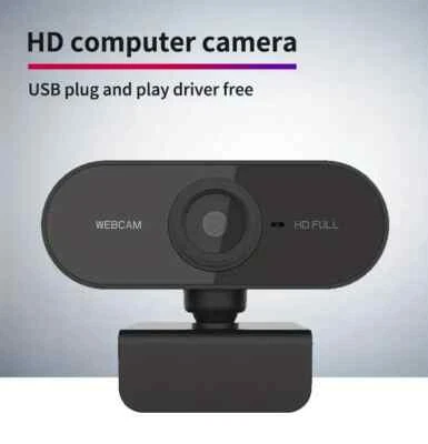 1080P Full HD USB Webcam for PC, Desktop & Laptop + Microphone - FHD Web Camera - Image 1 of 4