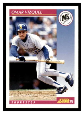 1992 Score  #162 Omar Vizquel - Seattle Mariners - Image 1 of 2
