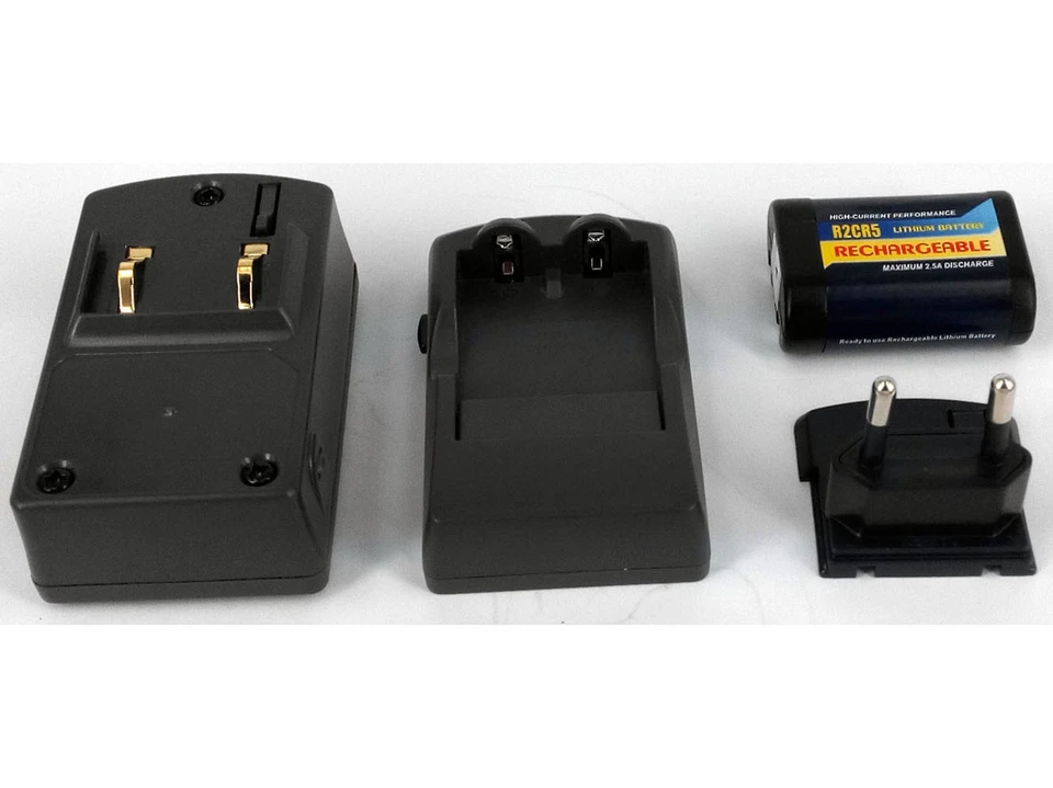 POWERSMART Caricabatterie per Contax 645, AX, N1, RTS III, RX, RX II,2CR5