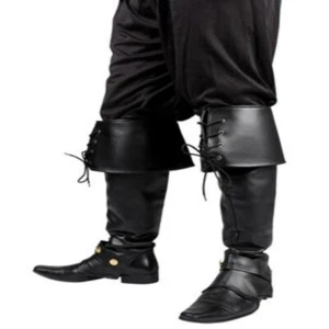 Pirat Musketier Mittelalter Barock Karneval STIEFELSTULPEN Stiefel schwarz #995 - Bild 1 von 1